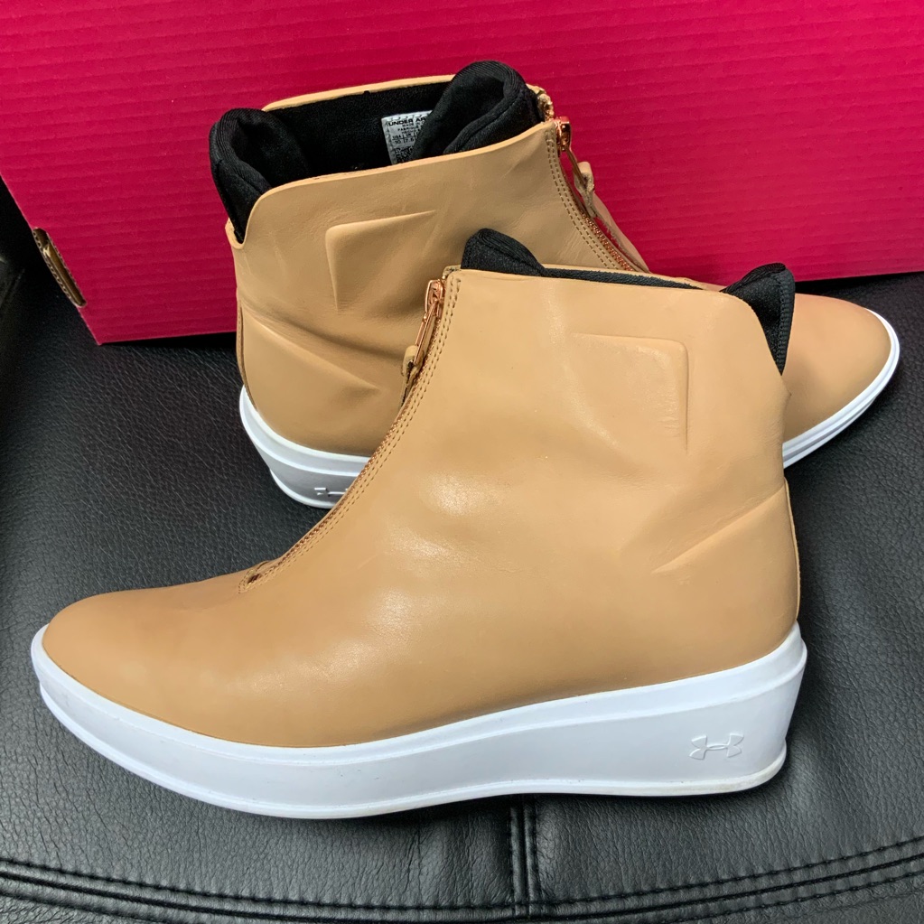 Underarmour Sportswear Tan Wedge Booties